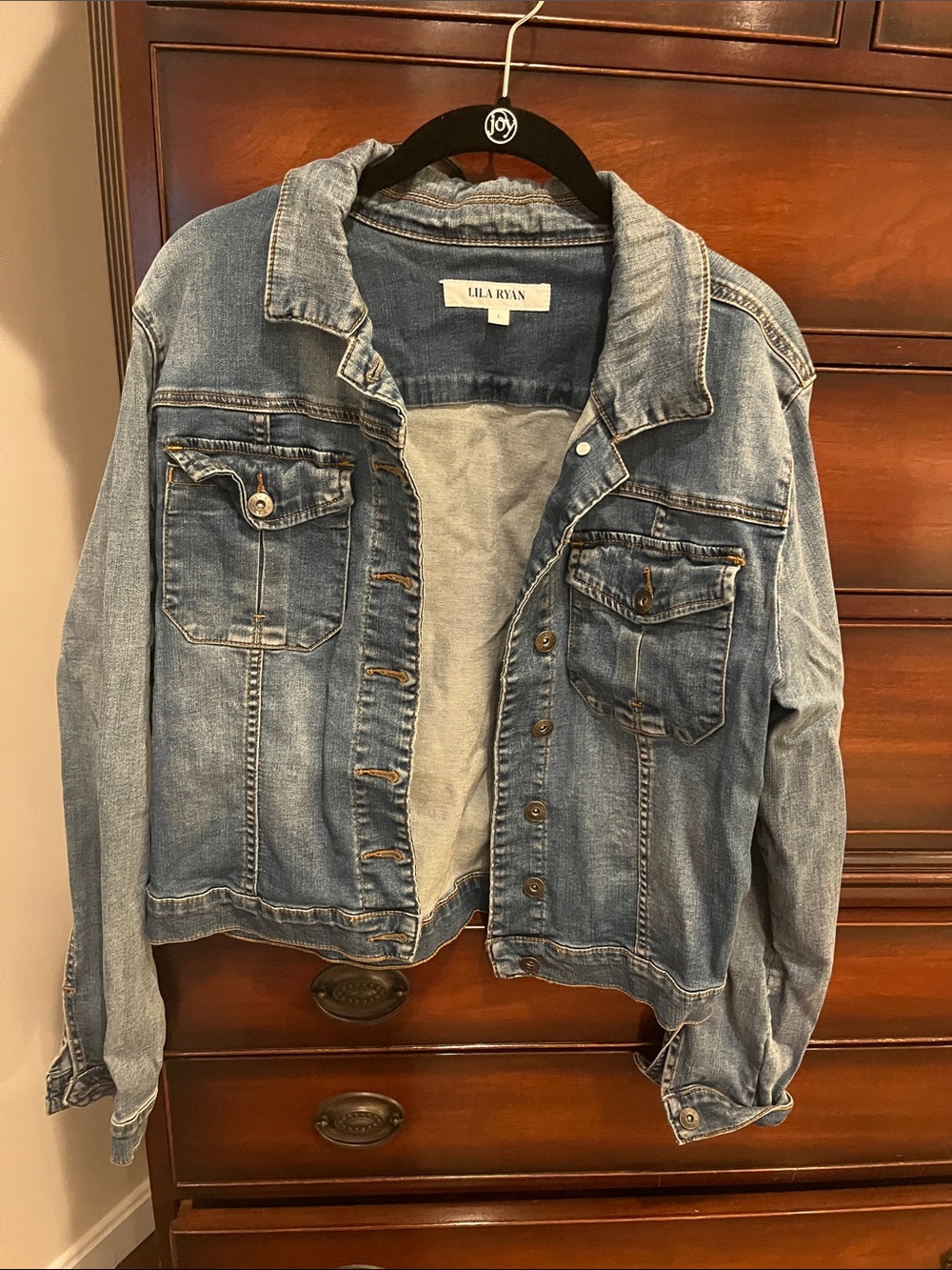 LILA RYAN Men's Light Blue Denim Shirt Jacket